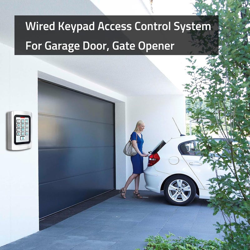 AMOCAM Universal Wired Access Control Keypad, 12V DC Metal Door Keypad, PIN Code & ID Card Key pad, IP68 Waterproof, 2000 Users, for Garage Door, Gate Opener, Magnetic Lock and Access Control Systems - Image 5